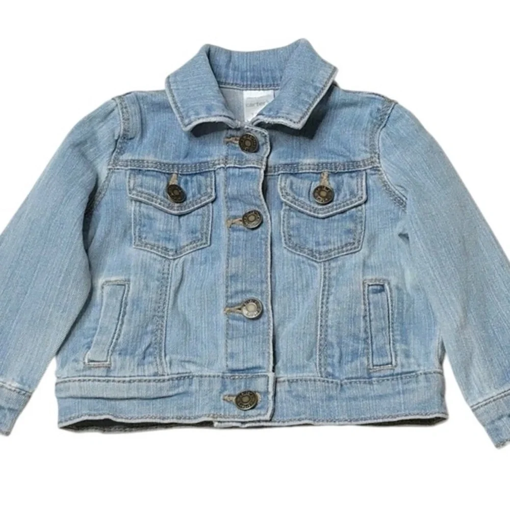 Upcycled Denim Jacket with Motorcycle Patch - Picture 3 of 4